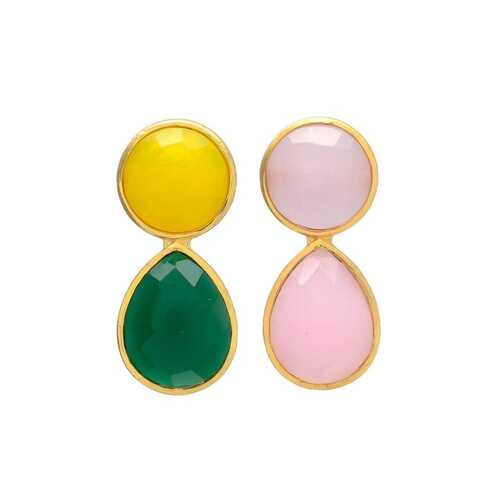 Gemstone earrings with beautiful work