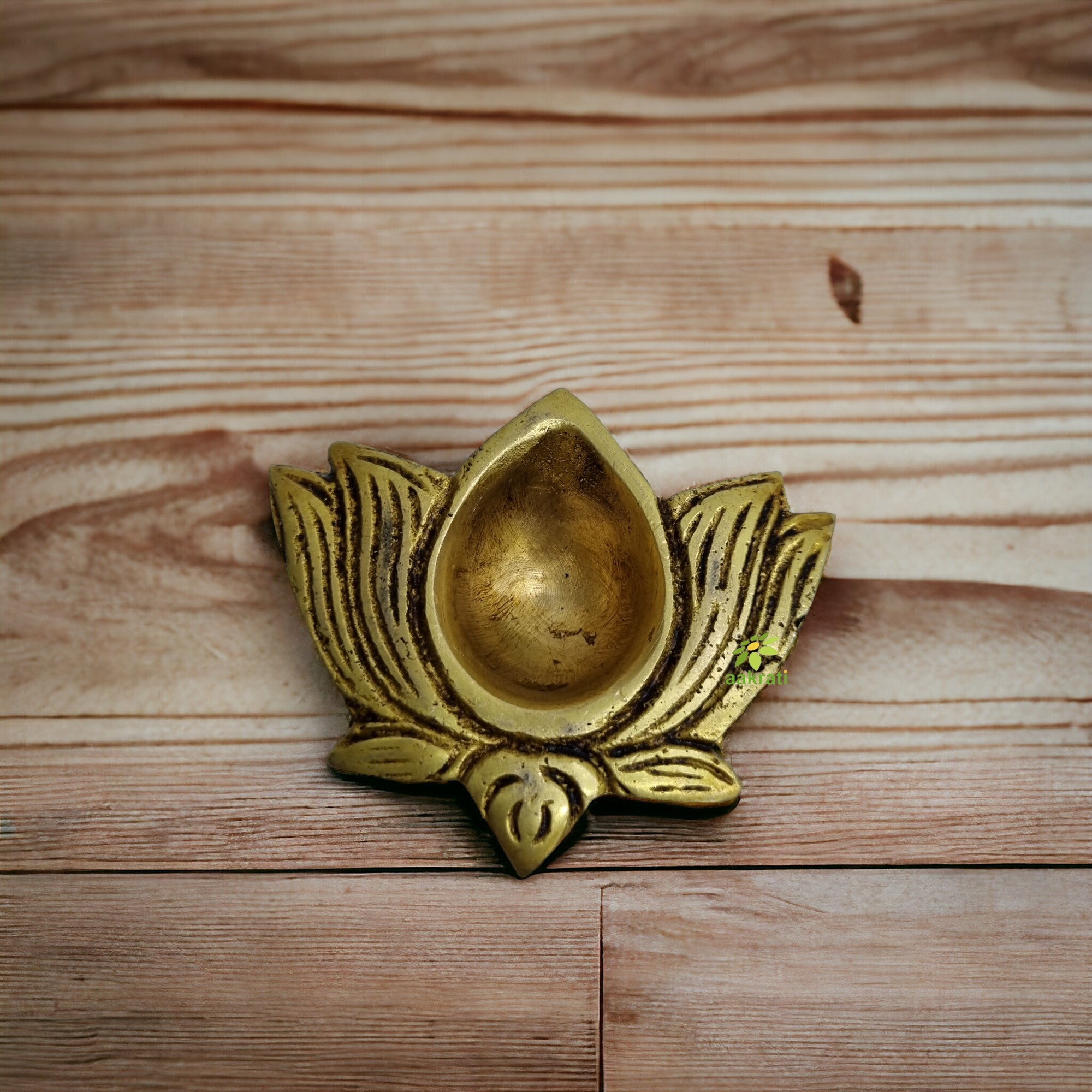 Lotus shaped Brass diya Set of 4| diya's Housewaming gift| Made By Aakrati (Set of 4 diya)