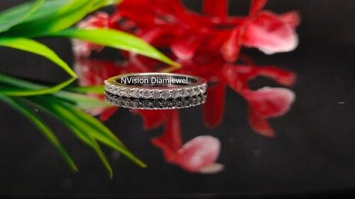 White Gold Natural Diamond Half Eternity Ring