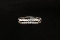 White Gold Natural Diamond Half Eternity Ring