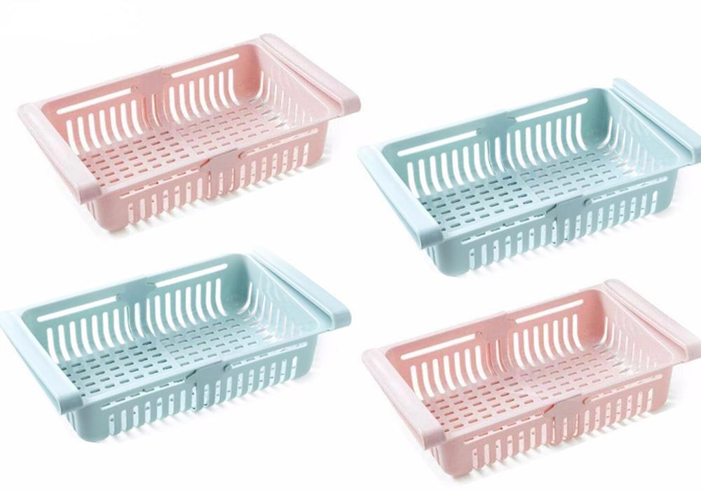 FRIDGE ORGANIZER DRAWER - ADJUSTABLE FRIDGE STORAGE BASKET  0113