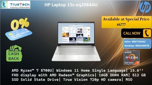 HP Laptop 15s eq 2084AU - Sleek Design , Powerful Performance for Everyday Tasks