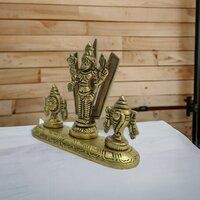 Aakrati Brass Shank Chakra Balaji idol with 4 inch height  Venkateshwara idols