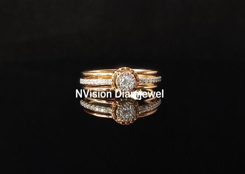 Rose Gold Natural Diamond Eternal Bond Ring.