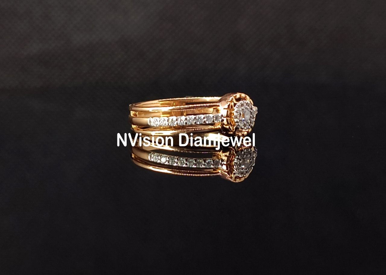 Rose Gold Natural Diamond Eternal Bond Ring.