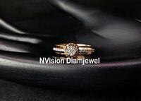 Rose Gold Natural Diamond Eternal Bond Ring.