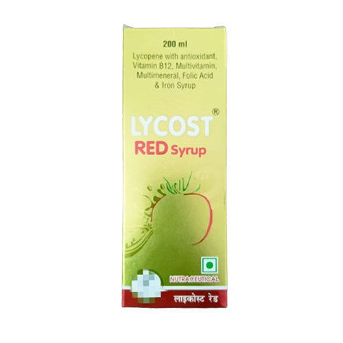 200Ml Lycopene With Ant Antioxidant Vitamin B12 Multitamin Multimeneral Folic Acid And Iron Syrup - Age Group: For Adults