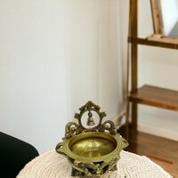 Brass Urli Bowl with bell Brass Urli Bowl for Home Decor, Brass Urli Pot