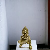 Laddu Gopal Ji Murti Brass Bal Gopal Idol, Thakur Ji Religious Statues