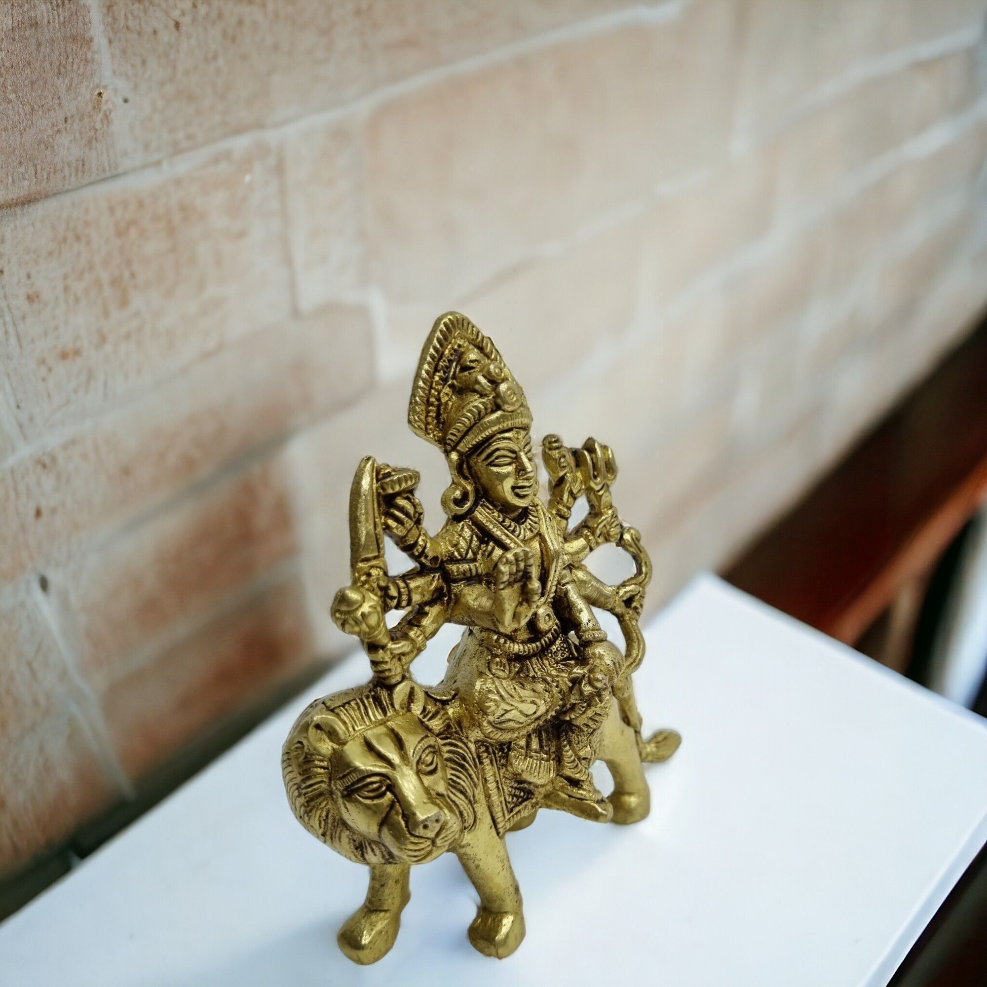 Brass durga ji idol shera wali maa brass idol, ambe brass statue,