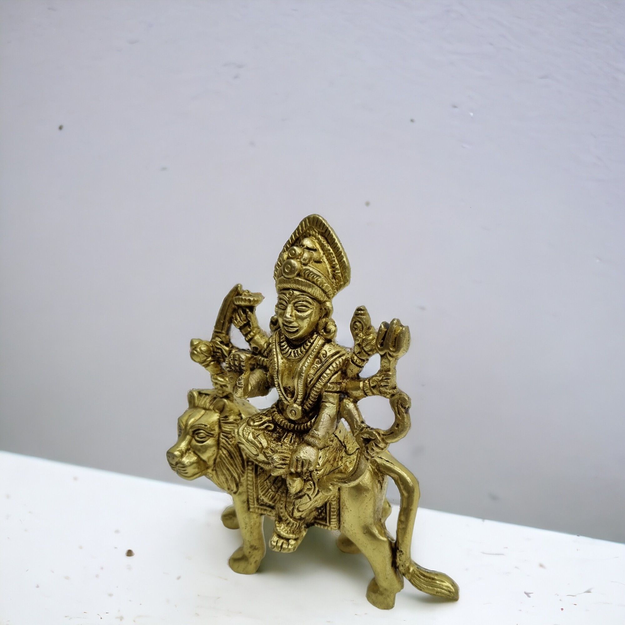 Brass durga ji idol shera wali maa brass idol, ambe brass statue,