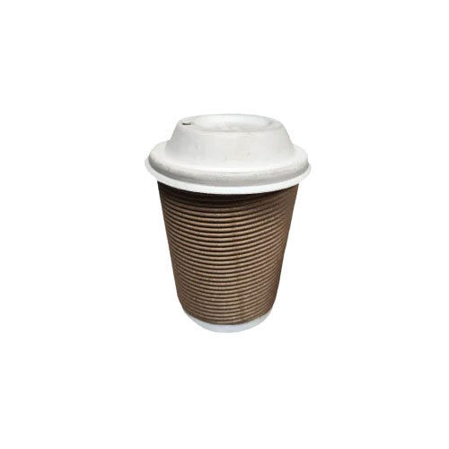 8oz Ripple Paper Cup with Bagasse Lid