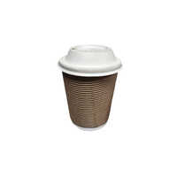 8oz Ripple Paper Cup with Bagasse Lid