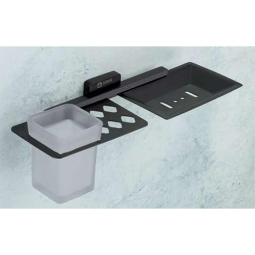 Sgb 812 Soap Dish With Tumbler Holder - Color: Black