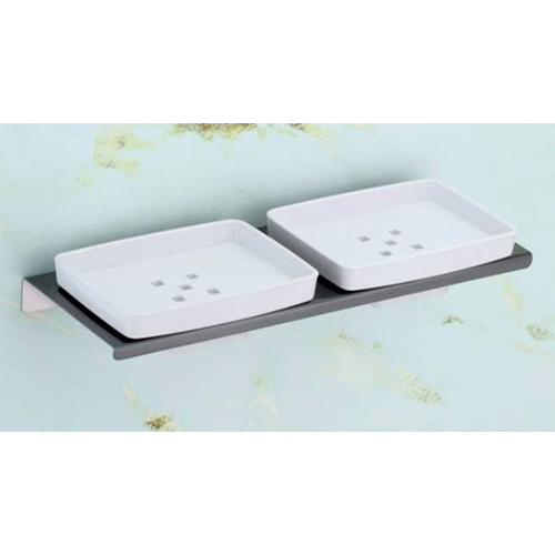 Acy B 14 Double Soap Dish - Color: Silver