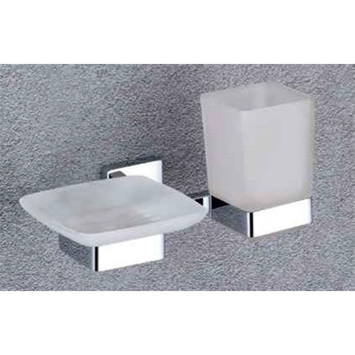 Sg 512 Soap Dish With Tumbler Holder - Color: Silver