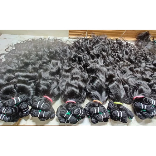 Machine Wefts French Deep Wave Human Hair