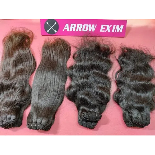 Indian Virgin Hair Extensions Machine Weft Human Hair