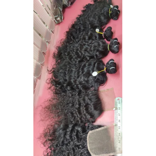 Curly Human Hair Extensions With closures