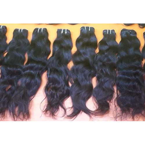 Black Remy Pure Natural Wavy Machine Weft Human Hair Extensions