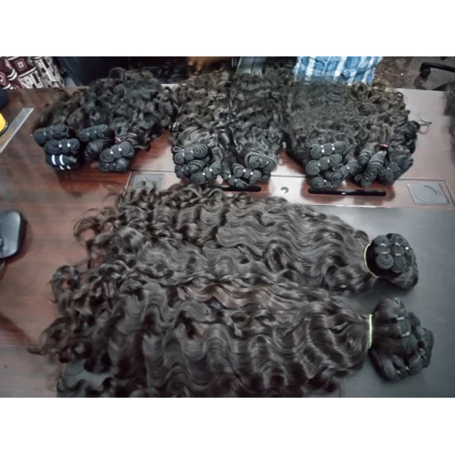 Black Color Deep Curly Human Hair Extension