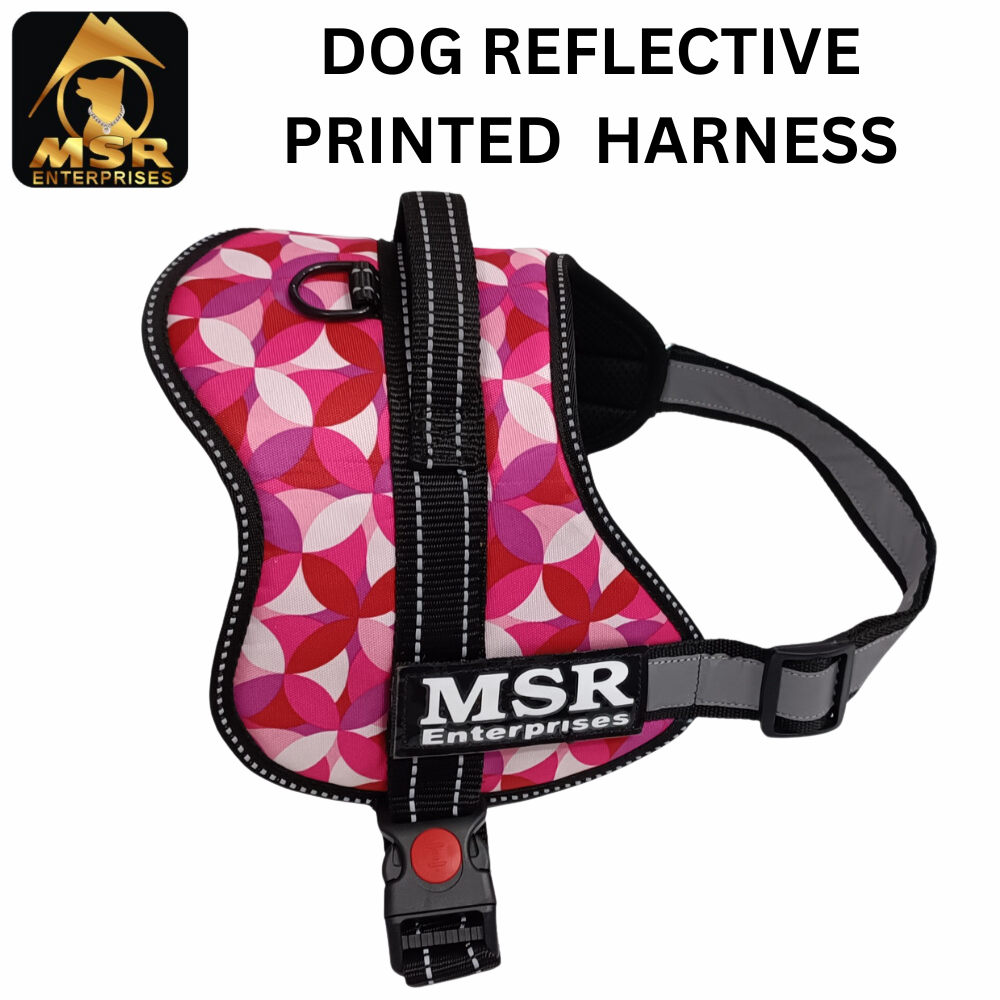 DOG REFLECTIVE PRINTED SRK HARNESS