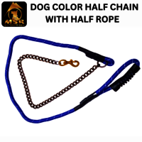 DOG COLOR HALF LEAD CHAIN / BRASS HOOK WITH HALF ROPE (PP)