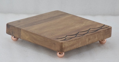 Wooden Square Riser With Natural Finish