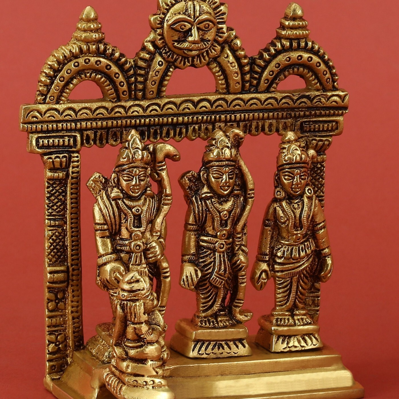 Brass Ram Darbar Statue of Brass For Temple decor Religious statue hindu idols