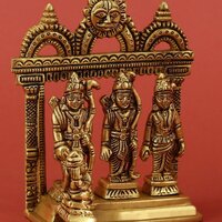 Brass Ram Darbar Statue of Brass For Temple decor Religious statue hindu idols