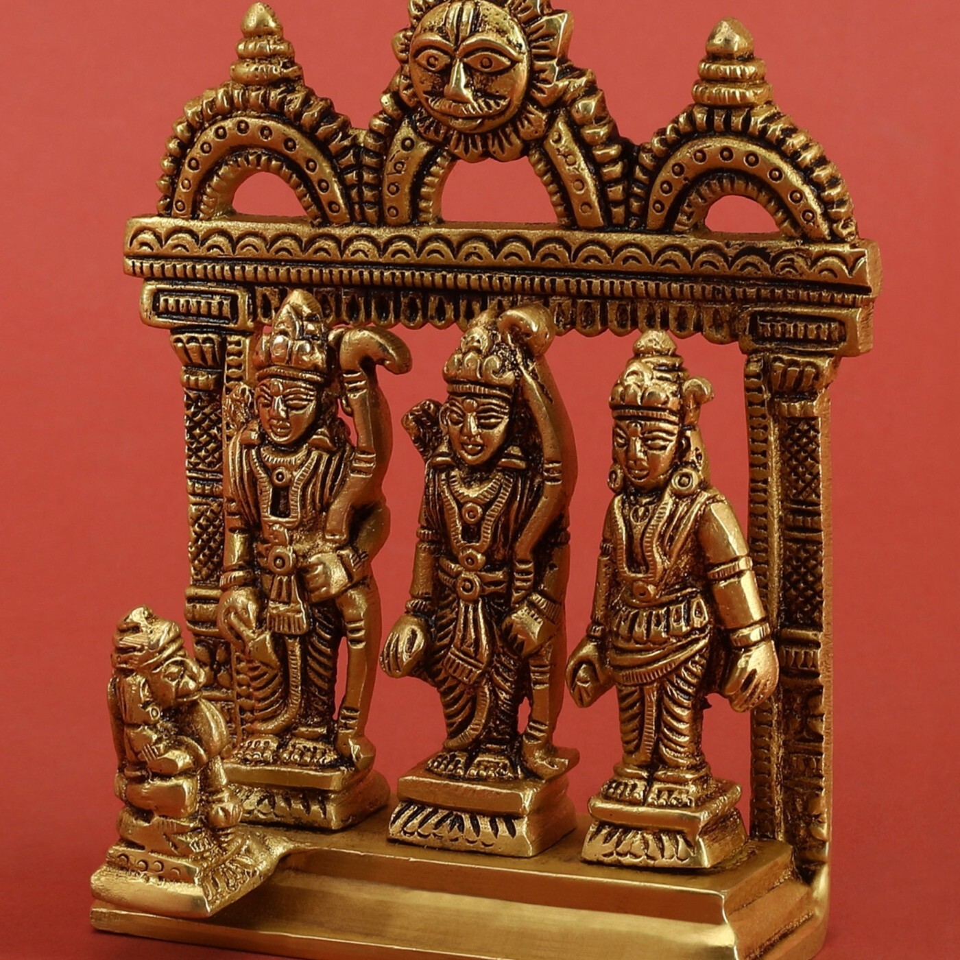 Brass Ram Darbar Statue of Brass For Temple decor Religious statue hindu idols