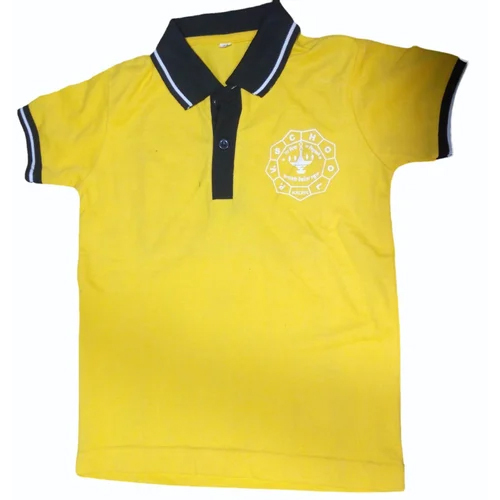 Yellow Kids School Uniforms - Cotton, Size S | Breathable, Washable, Unisex Design for All-Day Comfort and Style