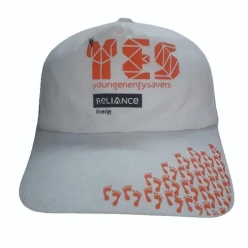 Customized Mens Cotton Cap - Cotton Material, Free Size, Classic White Color | Unisex, Customized Design, Stylish Printed Pattern