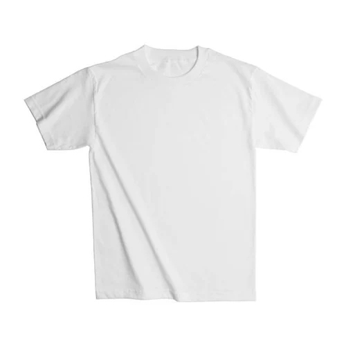 White Round Neck T-Shirt - Cotton, Plus Size, Plain White Color | Unisex Fit for All Age Groups, Comfortable and Breathable Design