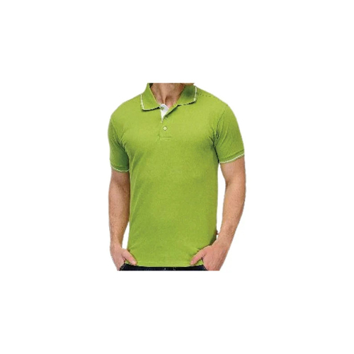 Mens Pure Cotton T-Shirts - 100% Cotton Size M Green Color | Unisex Design Polo Collar Short Sleeves Versatile for All Occasions
