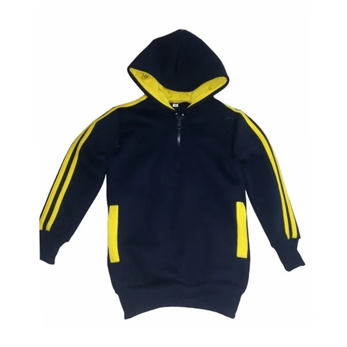 Sports Hoodies Sweatshirts - Polyester, Plus Size, Navy Blue | Printed Pattern, Long Sleeves for Outdoor Workouts, Stylish Comfort