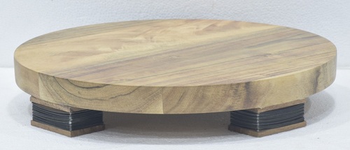 Wooden Round Riser With Natural Finish