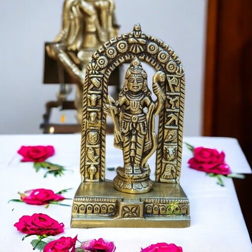 Brass Ram Lalla Statue with Yellow Antique Finish |Religious idols| |Brass Idols| |Ram Lalla| |Home decor|