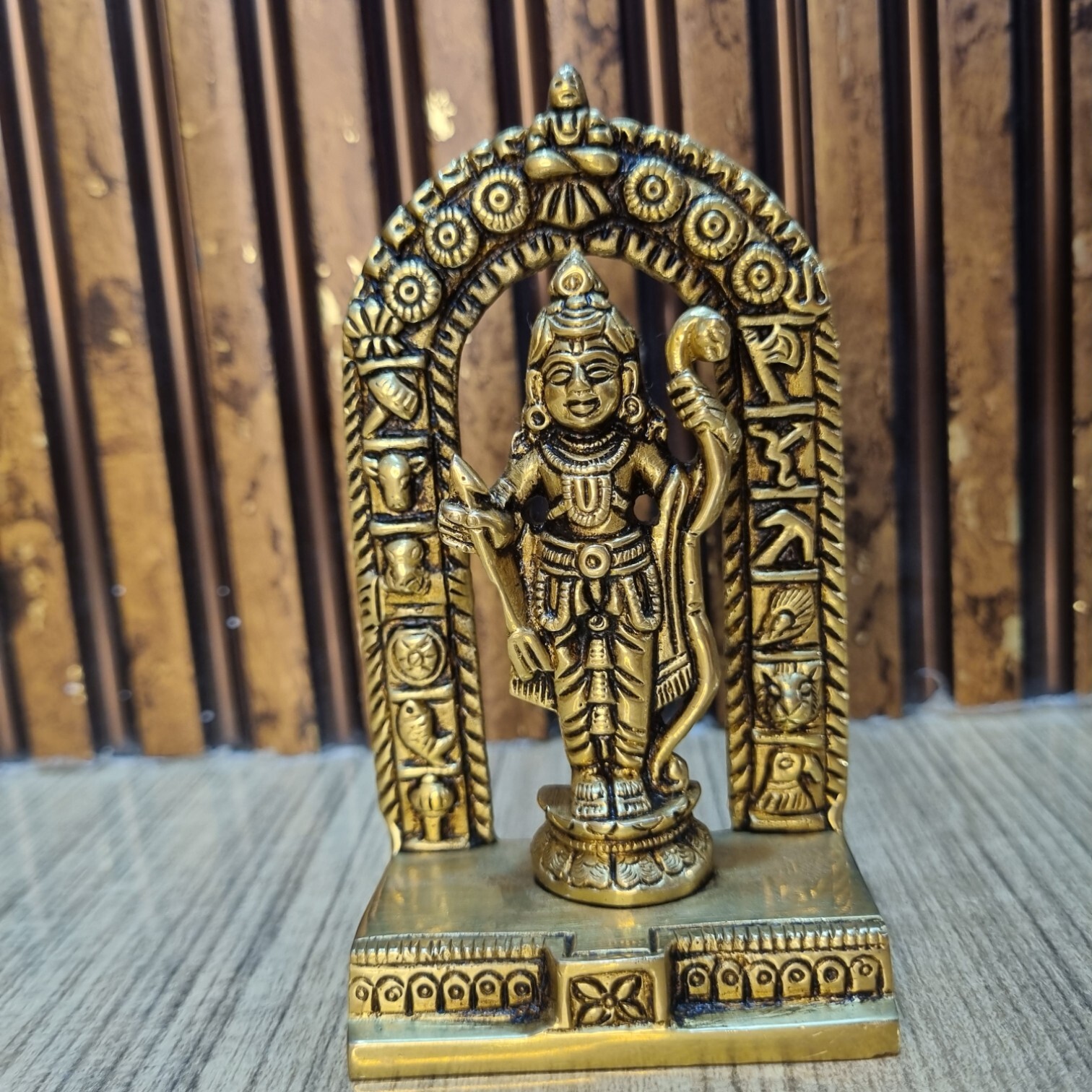 Brass Ram Lalla Statue with Yellow Antique Finish |Religious idols| |Brass Idols| |Ram Lalla| |Home decor|