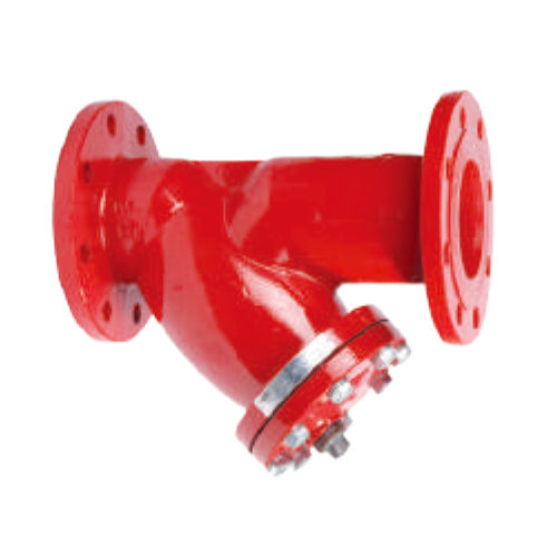 Red Flanged Y-Type Strainer