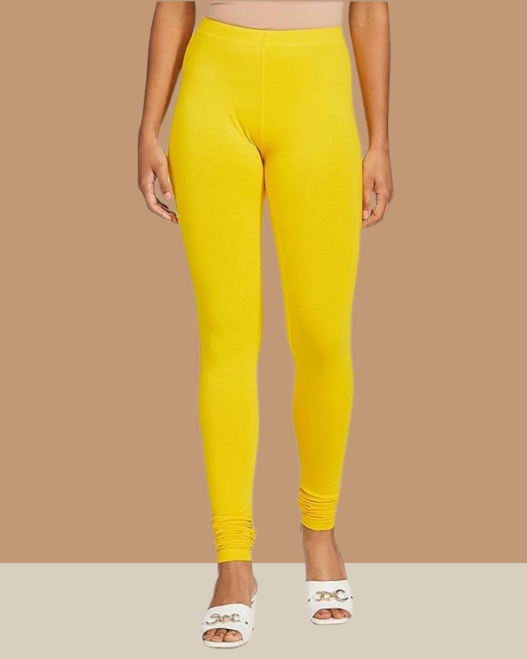 Lemon Yellow Full Length Churidar Leggings