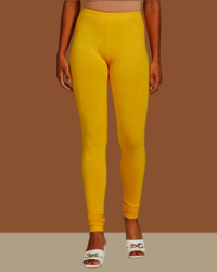 Lemon Yellow Full Length Churidar Leggings