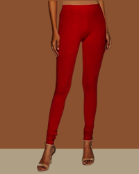 Red Churidar Women Leggings