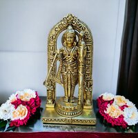 Brass Ram Lalla Statue With Yellow Antique Finish |religious Idols| |brass Idols| |ram Lalla| |home Decor| Temple Decor