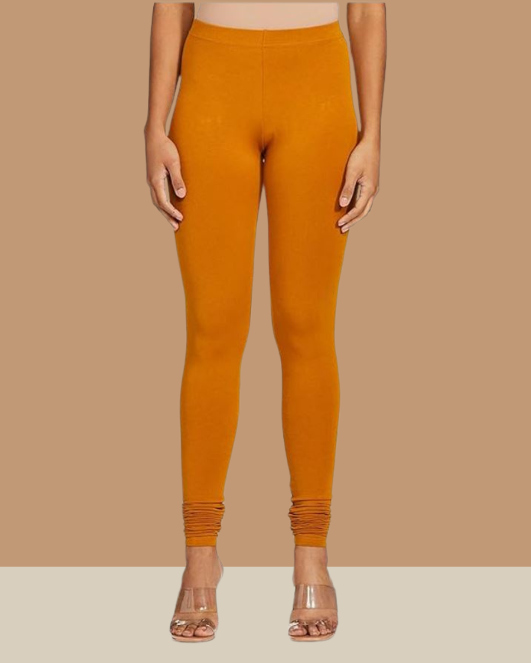 Musard Yellow Full Length Churidar Leggings