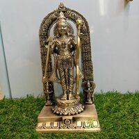 Brass Ram Lalla Statue With Antique Lacquer Finish |religious Idols| |brass Idols| |ram Lalla| |home Decor| - Color: Yellow
