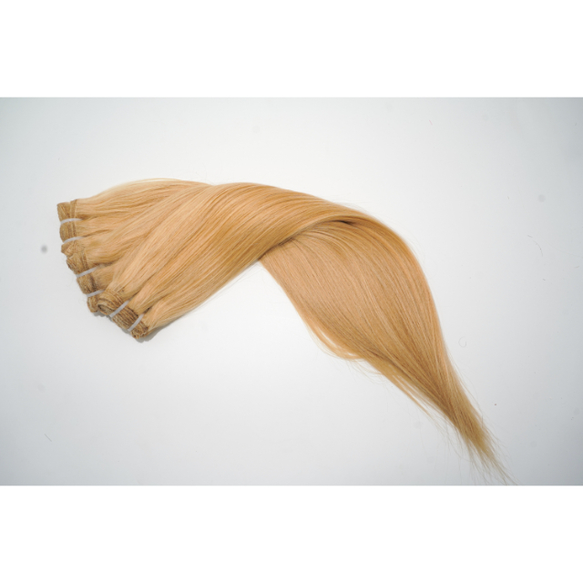 Top Quality Blonde Natural Straight Human Hair Weft Extensions