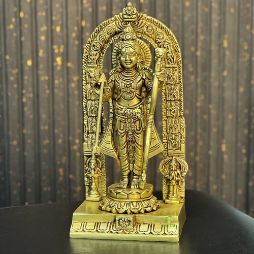 Brass Ram Lalla Statue with Yellow Antique Finish |Religious idols| |Brass Idols| |Ram Lalla| |Temple decor||