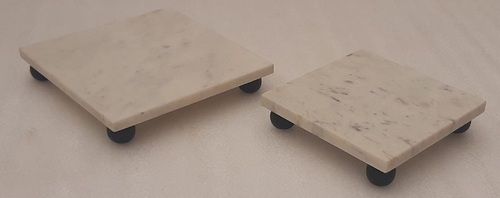 New Look White Marble Trivets