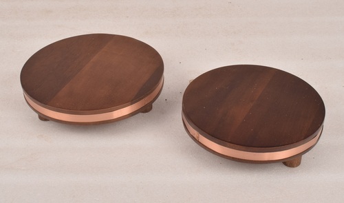 9 Inch Round Wooden Trivets